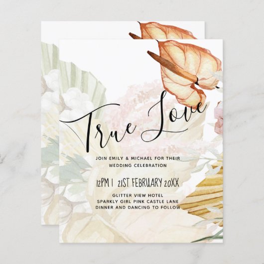 バジェットトロピカルパンパスグラステラコッタ結婚ズ (正面/裏面)