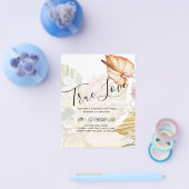 バジェットトロピカルパンパスグラステラコッタ結婚ズ チラシ (シングル)