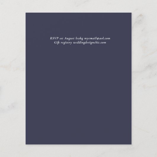 バジェットトロピカルパンパスグラスネイビーベリ結婚ーズ (裏面)