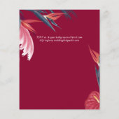 バジェットトロピカルパンパスグラスネイビーベリ結婚ーズ (裏面)