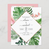 バジェットトロピカルパームビーチ結婚写真 (正面/裏面)