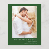 バジェットトロピカルパームフォトグリーンピンク結婚ズ チラシ (裏面)