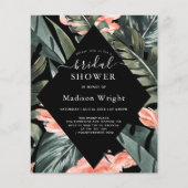 バジェットトロピカルパームブラックブライダルシャワー (正面)