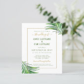バジェットトロピカルパームリーフグリーンリー招待状 (スタンド正面)