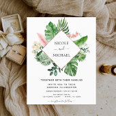 バジェットトロピカルパーム水の色の幾何学的結婚な