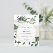 バジェットトロピカルパーム&ホワイトフローラブライダルシャワー (スタンド正面)