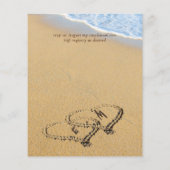 バジェットトロピカルビーチハートインサンドブライダルシャワー (裏面)