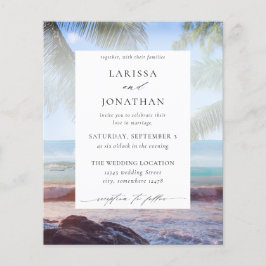 バジェットトロピカルビーチパームデスティネーションウェディング チラシ