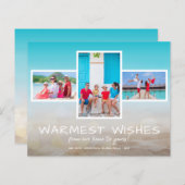 バジェットトロピカルビーチ数々のフォトホリデーカード (正面/裏面)