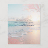 バジェットトロピカルビーチ誕生日ピンクパーティーフライヤー (裏面)