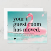 バジェットトロピカルフラミンゴ新しいアドレス移動カード (正面/裏面)