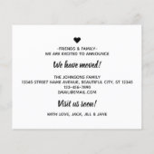 バジェットトロピカルフラミンゴ新しいアドレス移動カード (裏面)