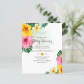 バジェットトロピカルフラワーズベビーシャワー招待状 (スタンド正面)