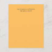 バジェットトロピカルフラワーズベビーシャワー招待状 (裏面)