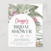 バジェットトロピカルフローラアーチモダンブライダルシャワー (正面)