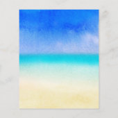 バジェットトロピカルフローラブライダルシャワー招待 (裏面)