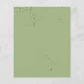 バジェットトロピカルブロージグリーン結婚式招待状 (裏面)