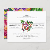 バジェットトロピカルブーケモダンタイポグラフィ結婚ズ (正面/裏面)