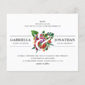 バジェットトロピカルブーケモダンタイポグラフィ結婚ズ (正面)