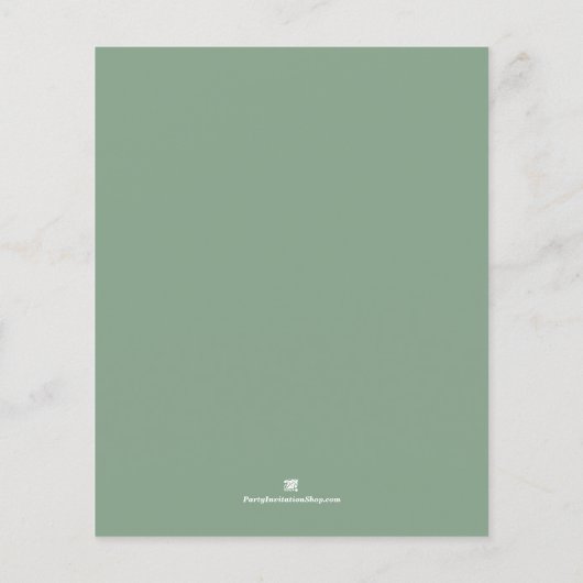 バジェットトロピカルプロテアホリデークリスマス招待状 (裏面)