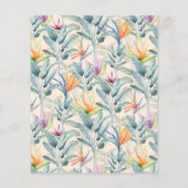 バジェットトロピカルプールパーティー誕生日招待状 チラシ (裏面)