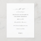 バジェットトロピカルホワイトフローラ写真Save the Date (裏面)