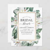 バジェットトロピカルマグノリアブライダルシャワー招待 (正面/裏面)