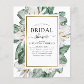 バジェットトロピカルマグノリアブライダルシャワー招待 (正面)