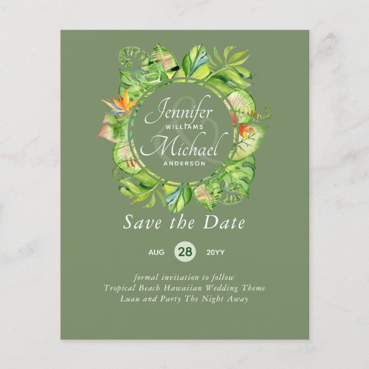 バジェットトロピカルリーフハワイアンルアウ(ハワイ式宴会)結婚ズ (正面)