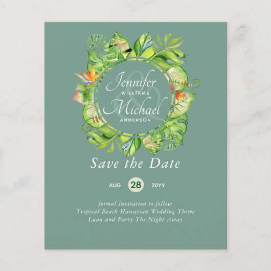 バジェットトロピカルリーフハワイアンルアウ（ハワイ式宴会）結婚ズ (正面)