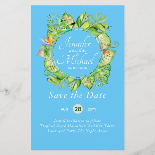 バジェットトロピカルリーフハワイアンルアウ（ハワイ式宴会）結婚ズ (正面)