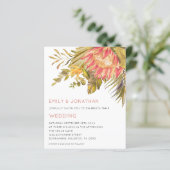 バジェットトロピカルリーフフローラ結婚式招待状 (スタンド正面)