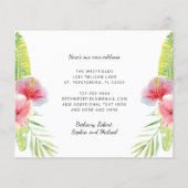 バジェットトロピカルリーフ新フロリダアドレスカード (裏面)