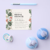 バジェットトロピカル結婚パームブライダルシャワーフライヤー チラシ (シングル)