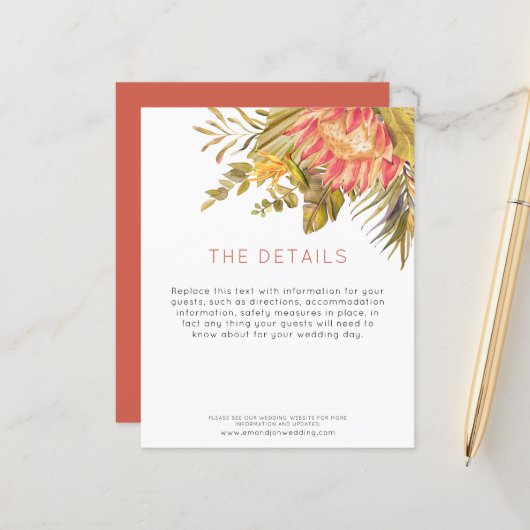 バジェットトロピカル結婚詳細エンクロージャ (正面/裏面インサイチュ)