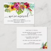 バジェットトロピカル葉引っ越しましたニューホームムービング ノートカード (正面/裏面)