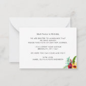 バジェットトロピカル葉引っ越しましたニューホームムービング ノートカード (裏面)