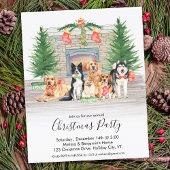 バジェットドッグラバーペットドッグクリスマスパーティー招待状