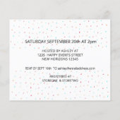 バジェットドナツカップルベビーシャワー招待状 (裏面)