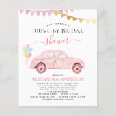 バジェットドライブバイブライダルシャワー赤面ピンクゴールドフォイル (正面)