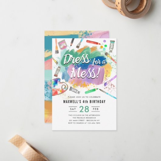 バジェットドレ絵を描ス絵を描の誕生日 ノートカード (正面/裏面インサイチュ)