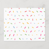 バジェットドーナツ成長かわいい誕生日の振り掛けパーティー (裏面)