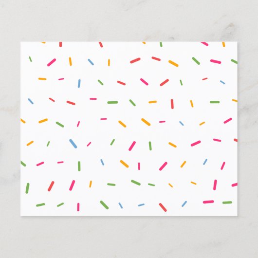 バジェットドーナツ成長かわいい誕生日の振り掛けパーティー (裏面)