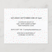 バジェットドーナツ赤ちゃんシャワー招待状 (裏面)