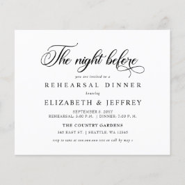 バジェットナイトリハーサルディナー招待状