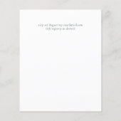 バジェットナチュラルアース抽象芸術結婚式招待状 (裏面)