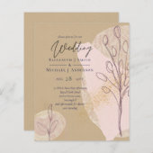 バジェットナチュラルアース素朴ウッドランド秋の結婚式 (正面/裏面)