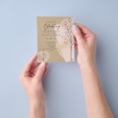 バジェットナチュラルアース素朴ウッドランド秋の結婚式 チラシ (手)