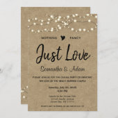 バジェットナッファンシーシングラブストリングライトインビット 招待状 (正面/裏面)