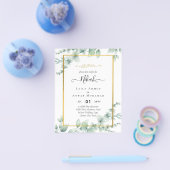 バジェットニカWALIMAHユーカリプタス金ゴールドQRコード チラシ (シングル)